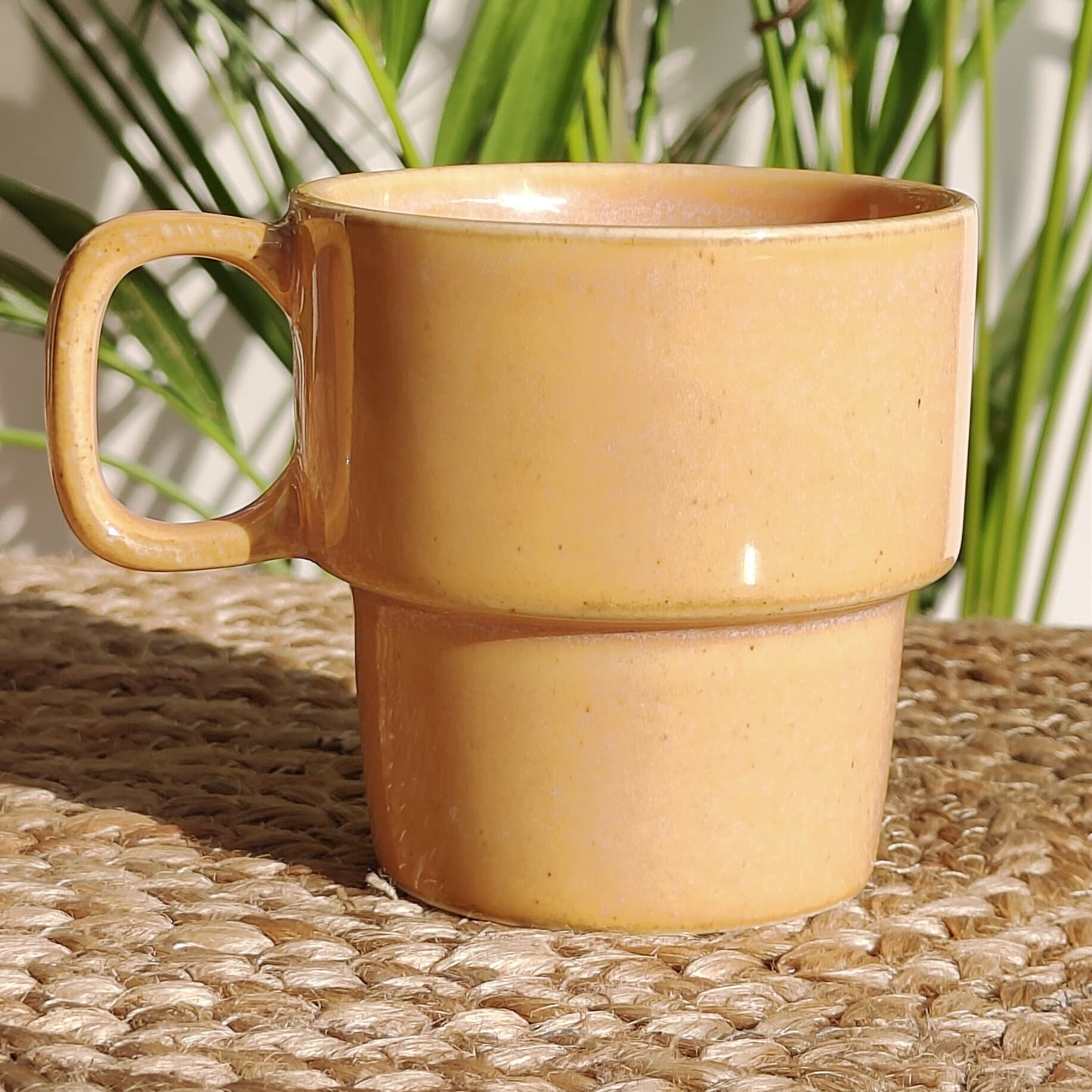 Stackable Porcelain Tea Cup (Peach) set of 4