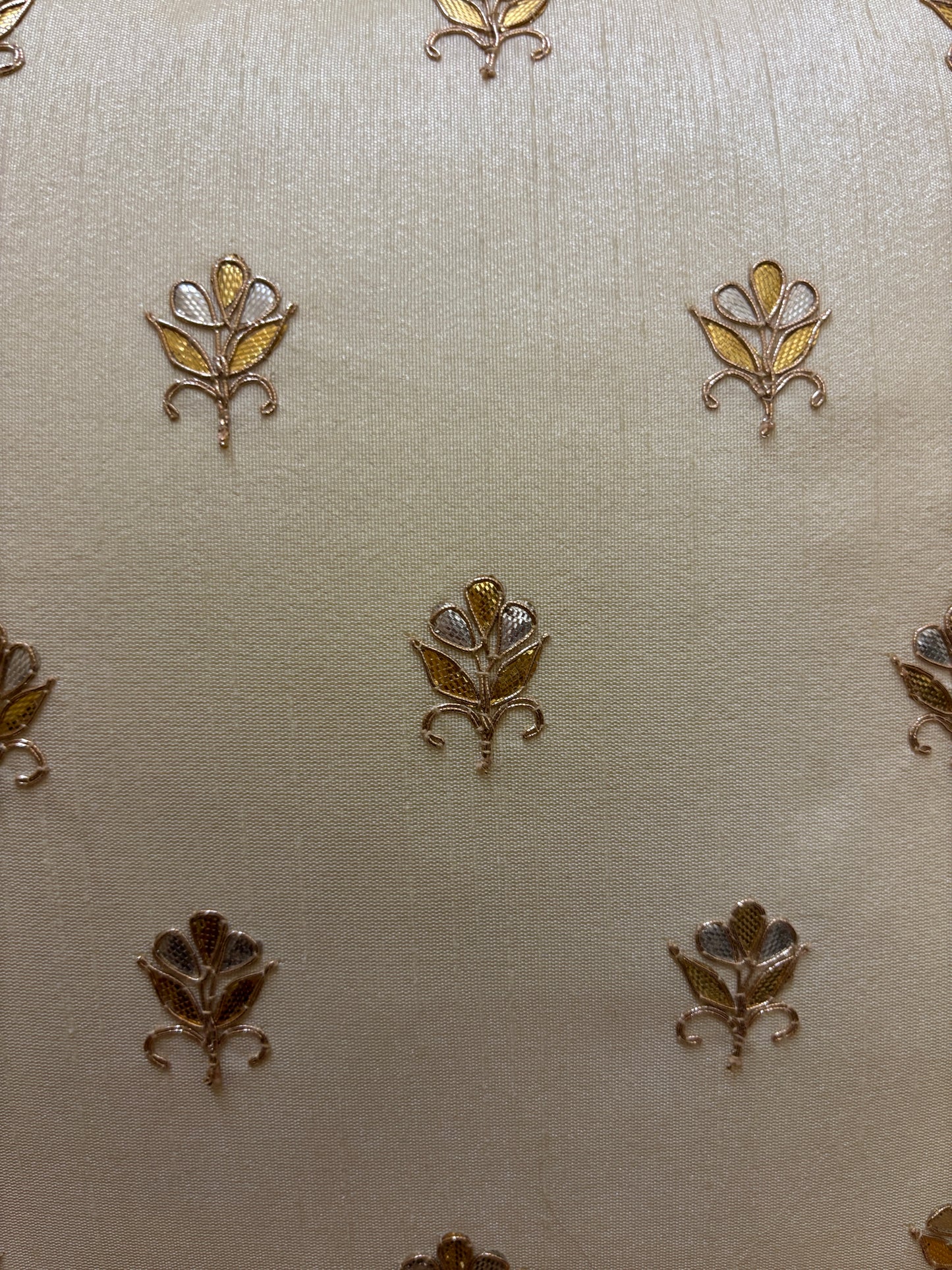 Golden Flower Gota Patti Cushion Cover
