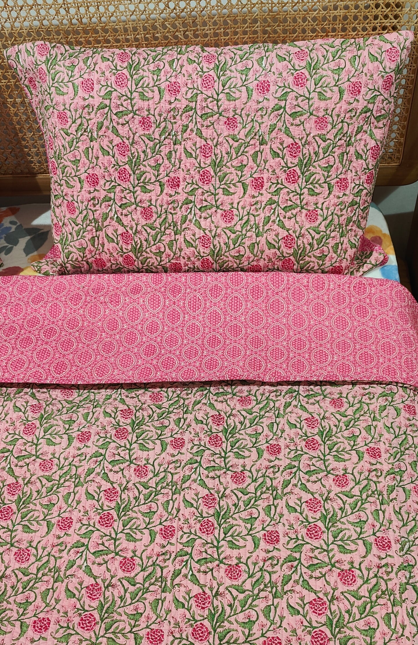 Quilted Blockprinted Bedcover - Chaap(Set of 5)