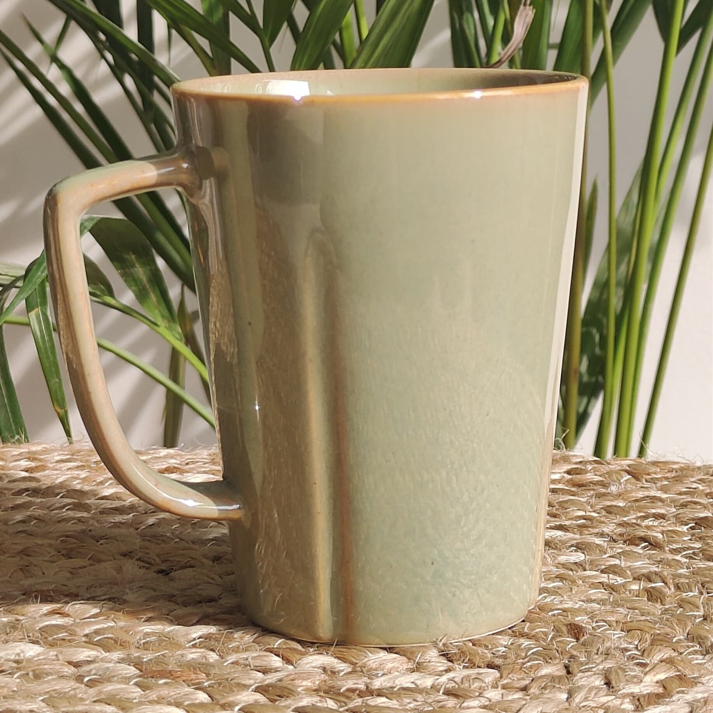 Rozana Porcelain Coffee Mug (Mint) SET OF 2