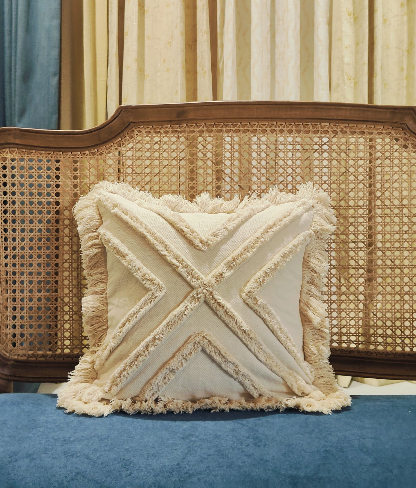 Ivory White Tufted Cushion Cover