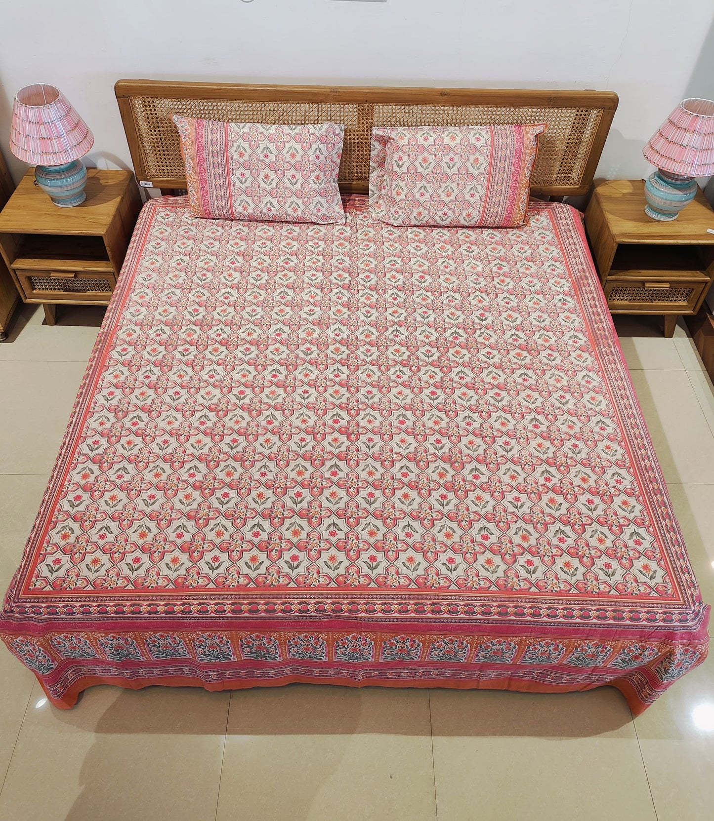 Gulab Bagh Cotton Bedsheet