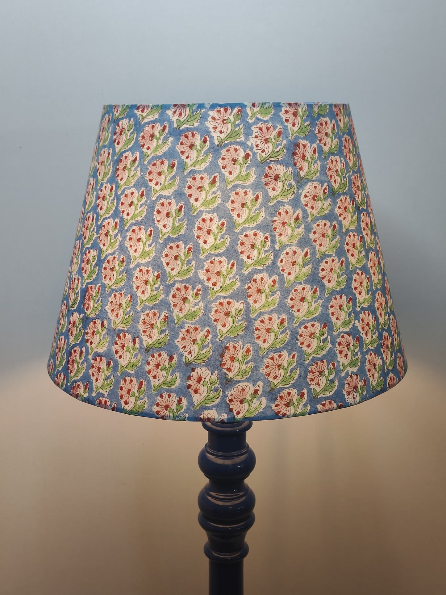 BLOCKPRINTED LAMP SHADE -LOTUS