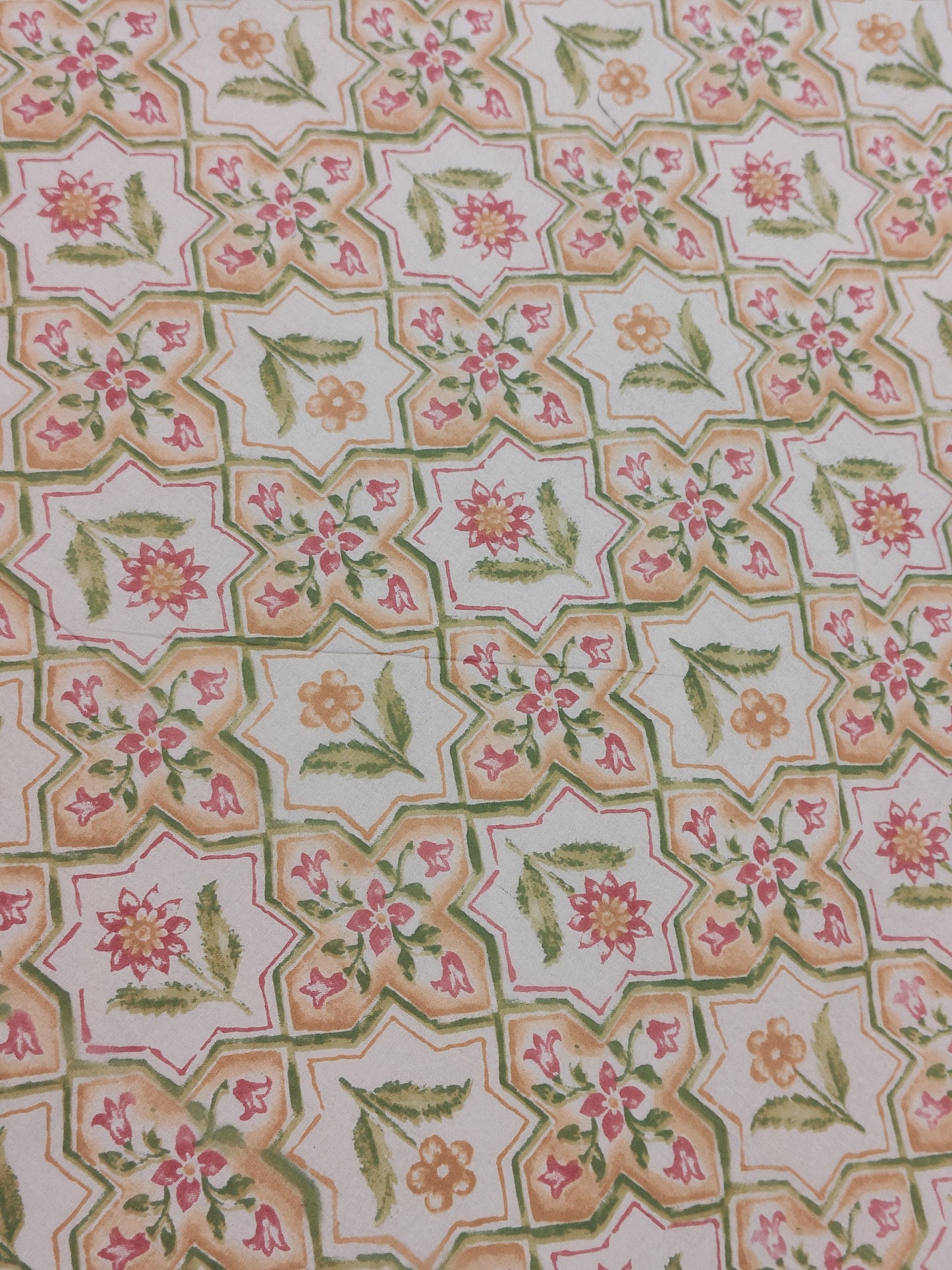 BEDSHEET SPRING PEACH (SUPER KING)