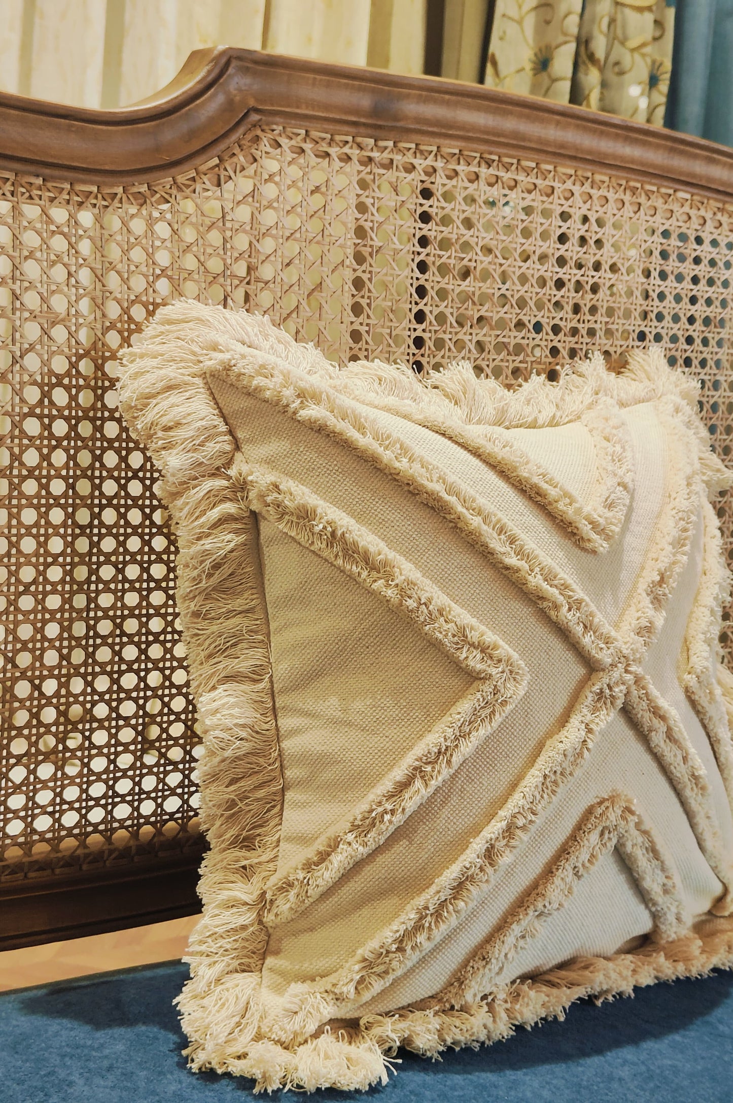 Ivory White Tufted Cushion Cover