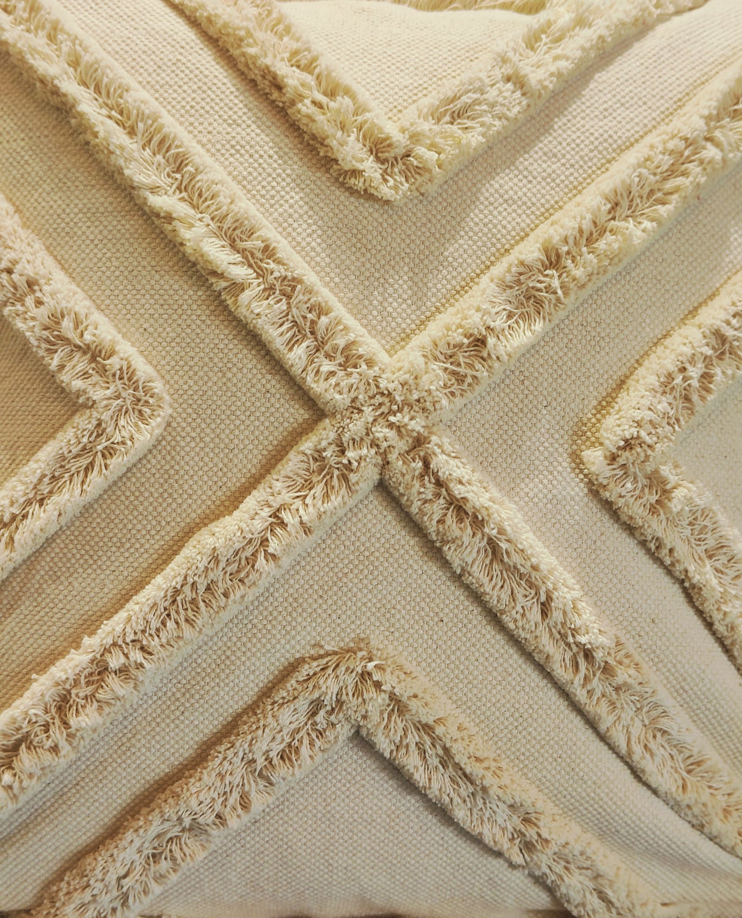 Ivory White Tufted Cushion Cover