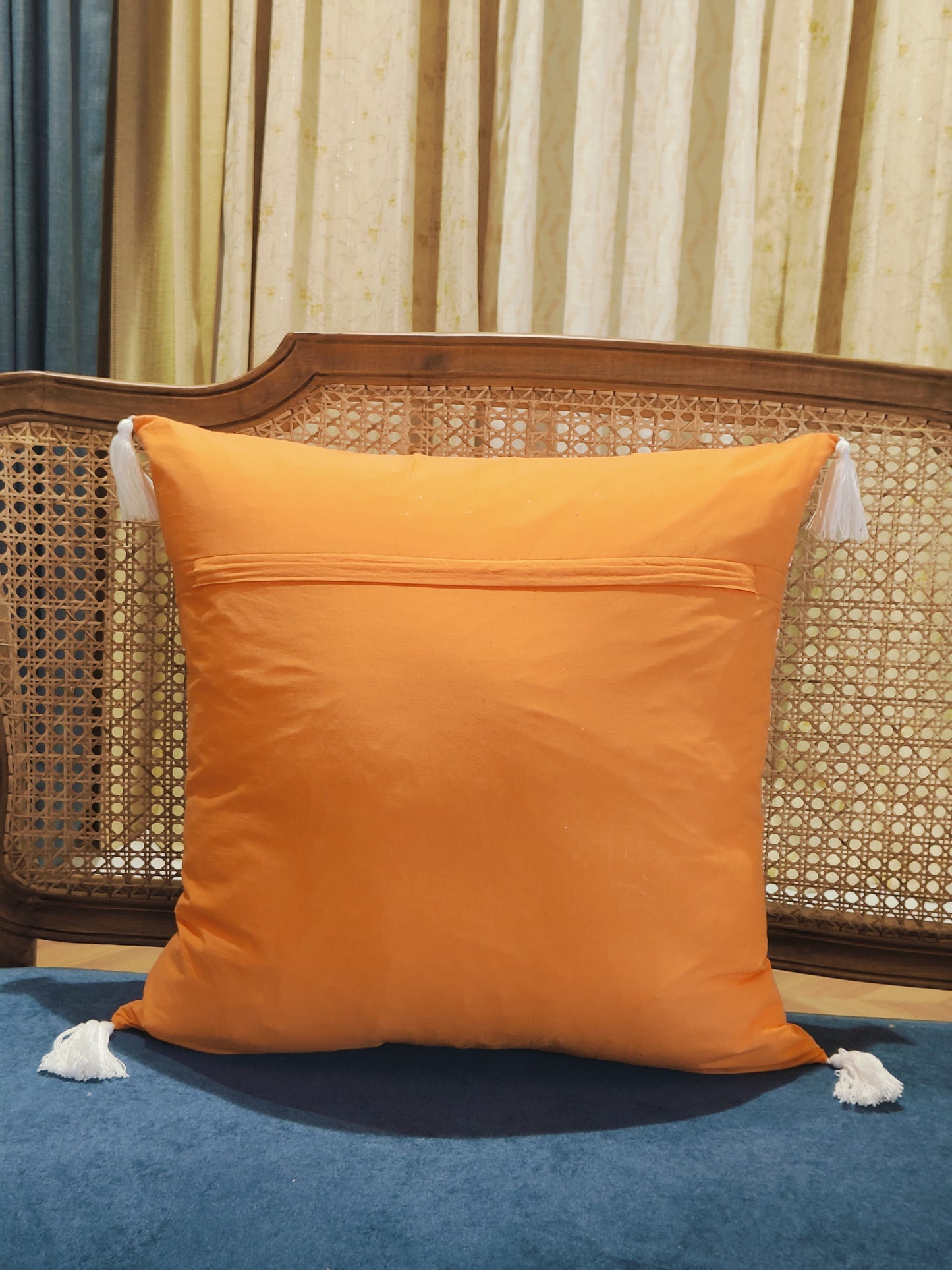 ROYAL ORANGE EMBROIDERY CUSHION COVER