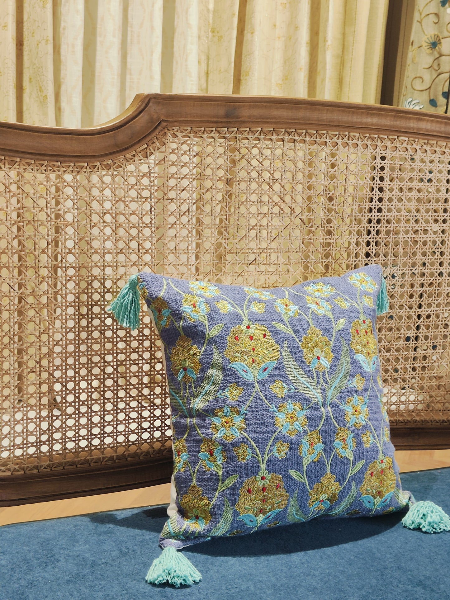 Sky Embroidered Cushion Cover