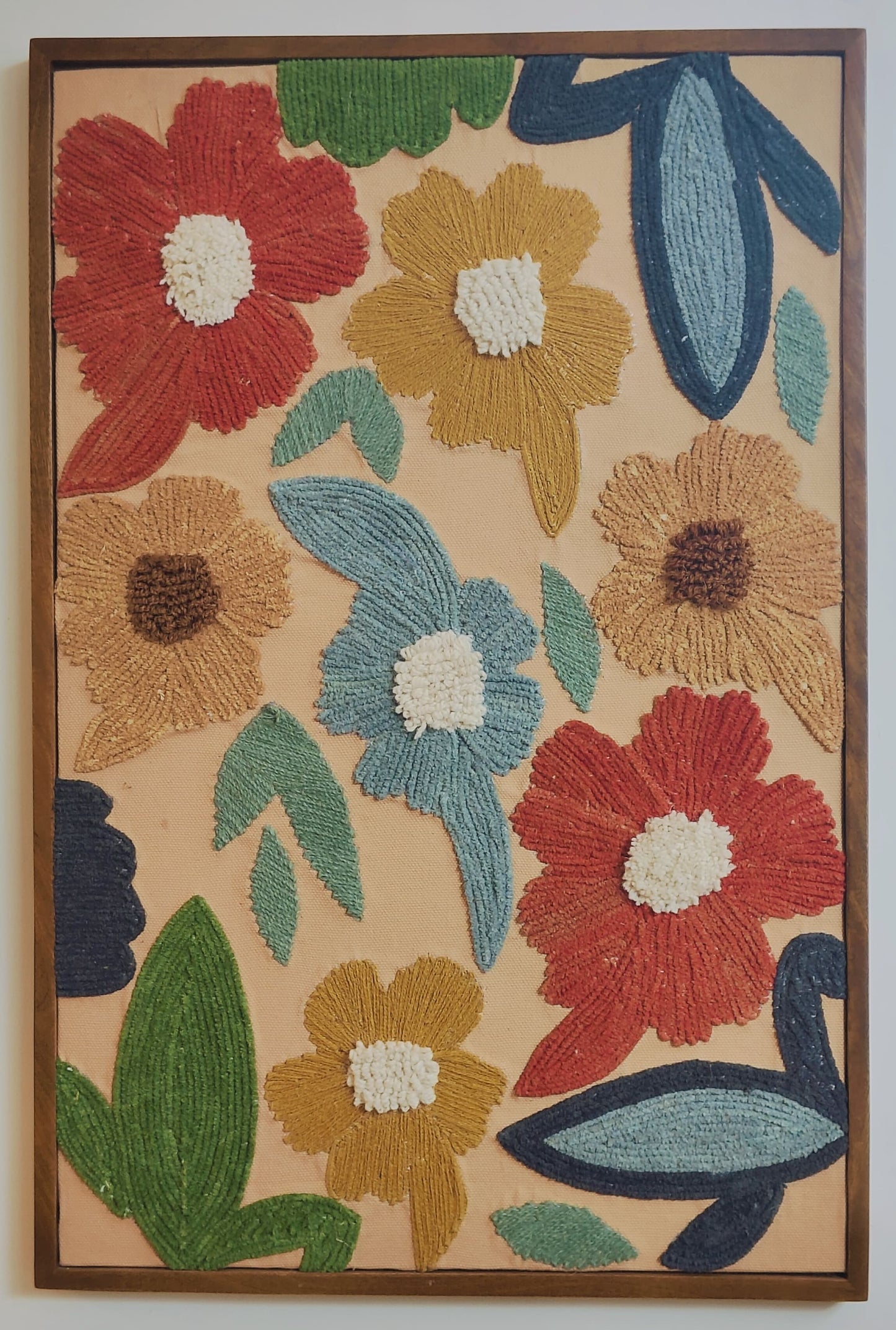 Handwoven Floral Wall Frame – Bloom Burst