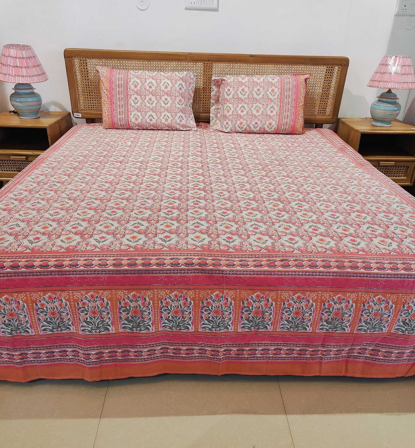 Gulab Bagh Cotton Bedsheet