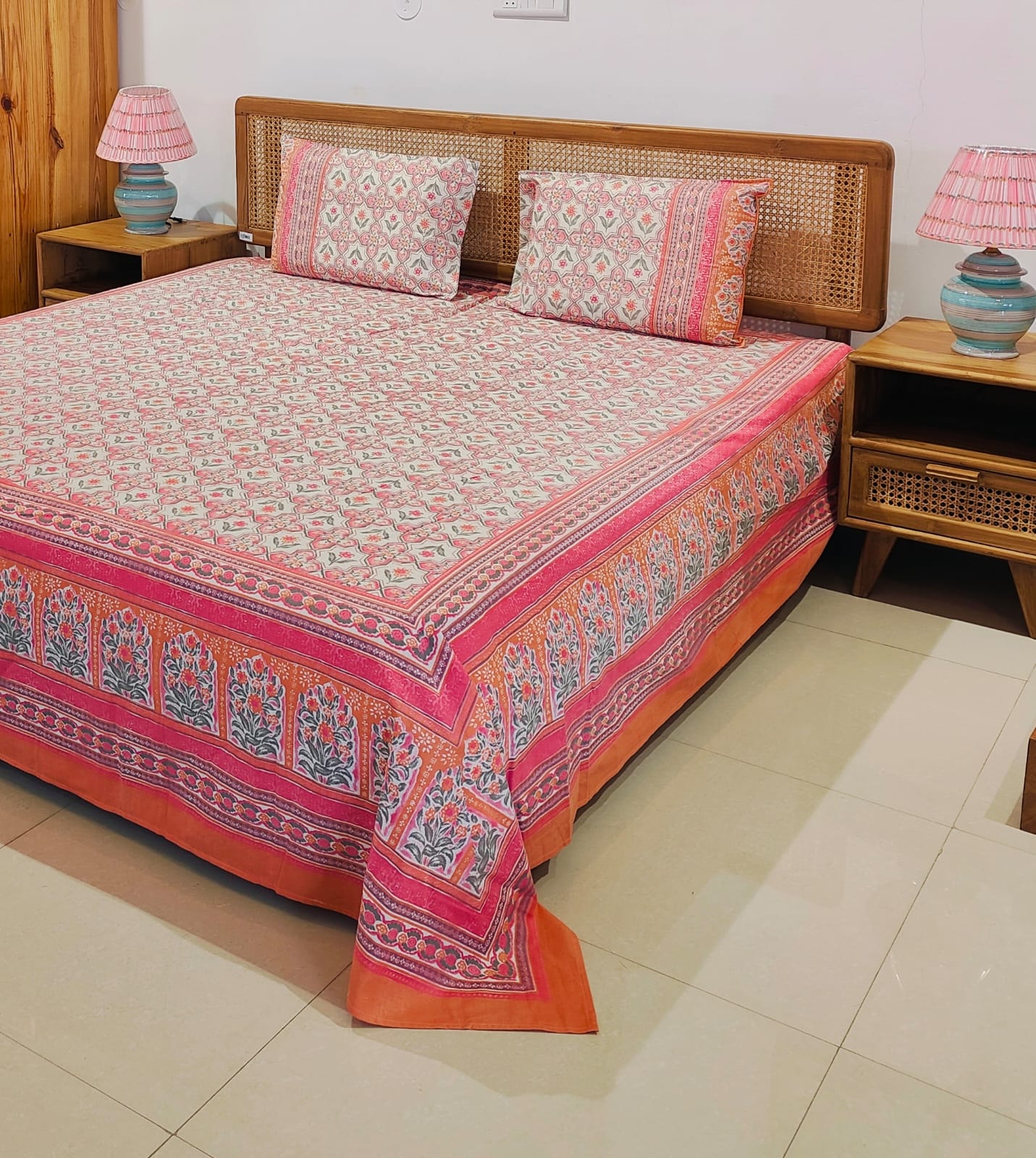 Gulab Bagh Cotton Bedsheet