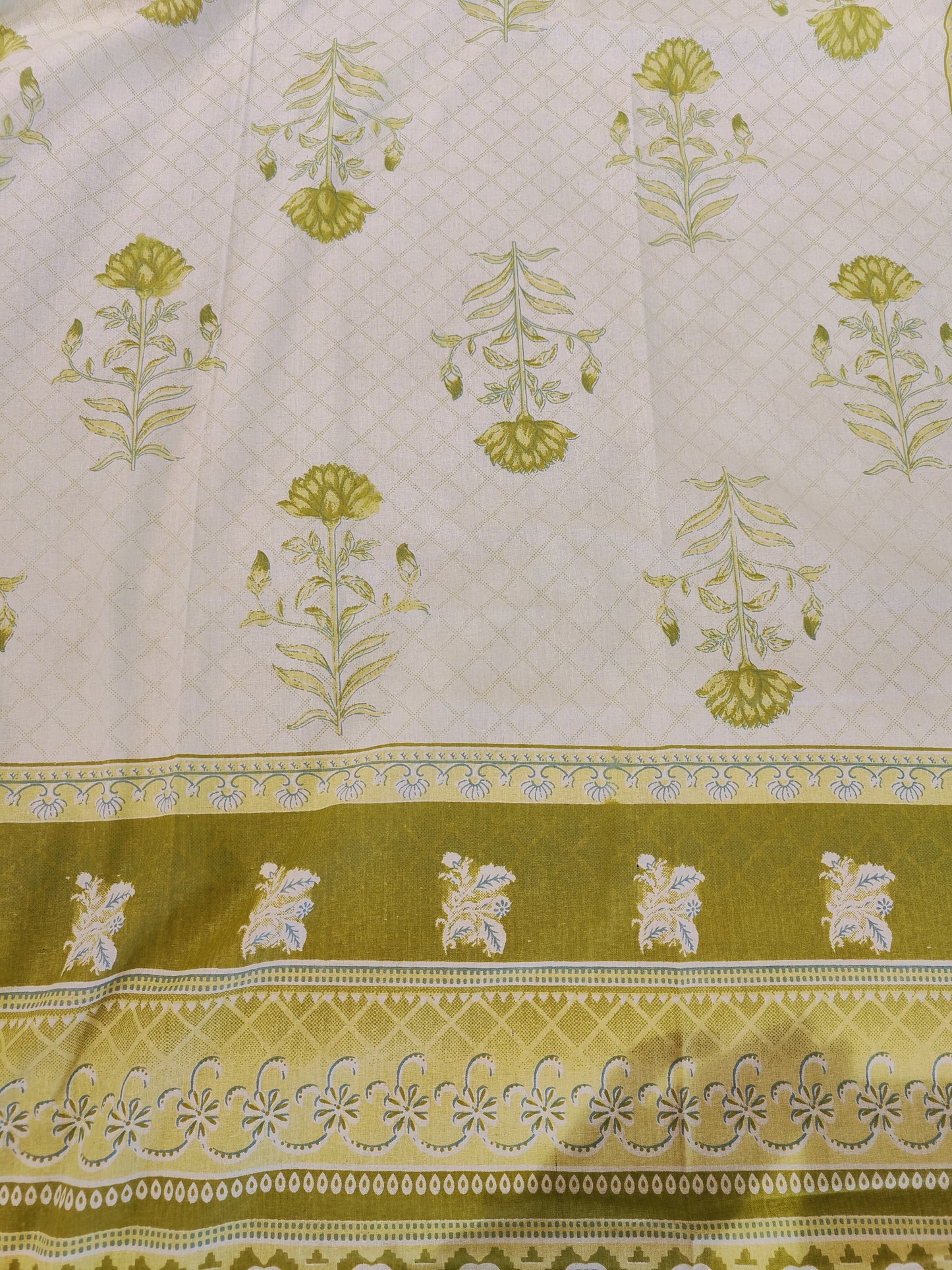 Olive Bloom Cotton Bedsheet Set