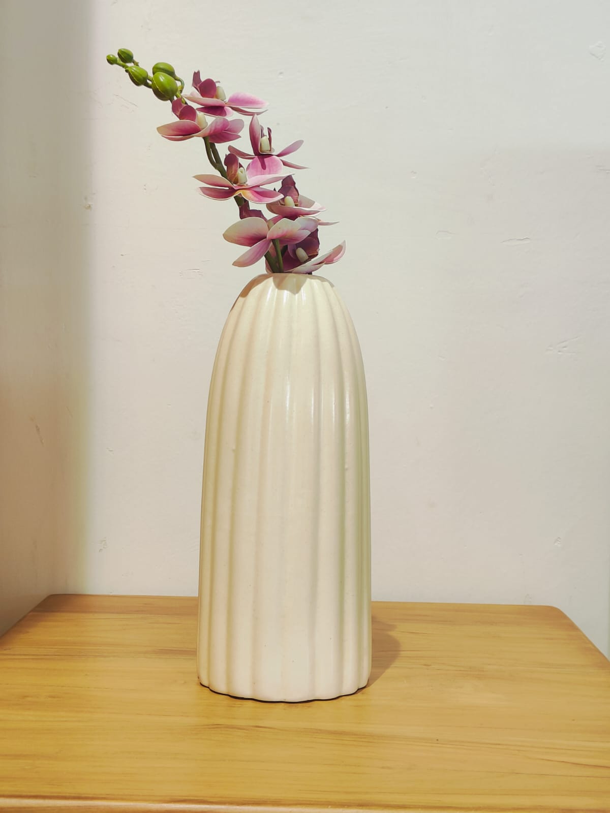 SET OF 2 VASE CERAMIC STRIPES