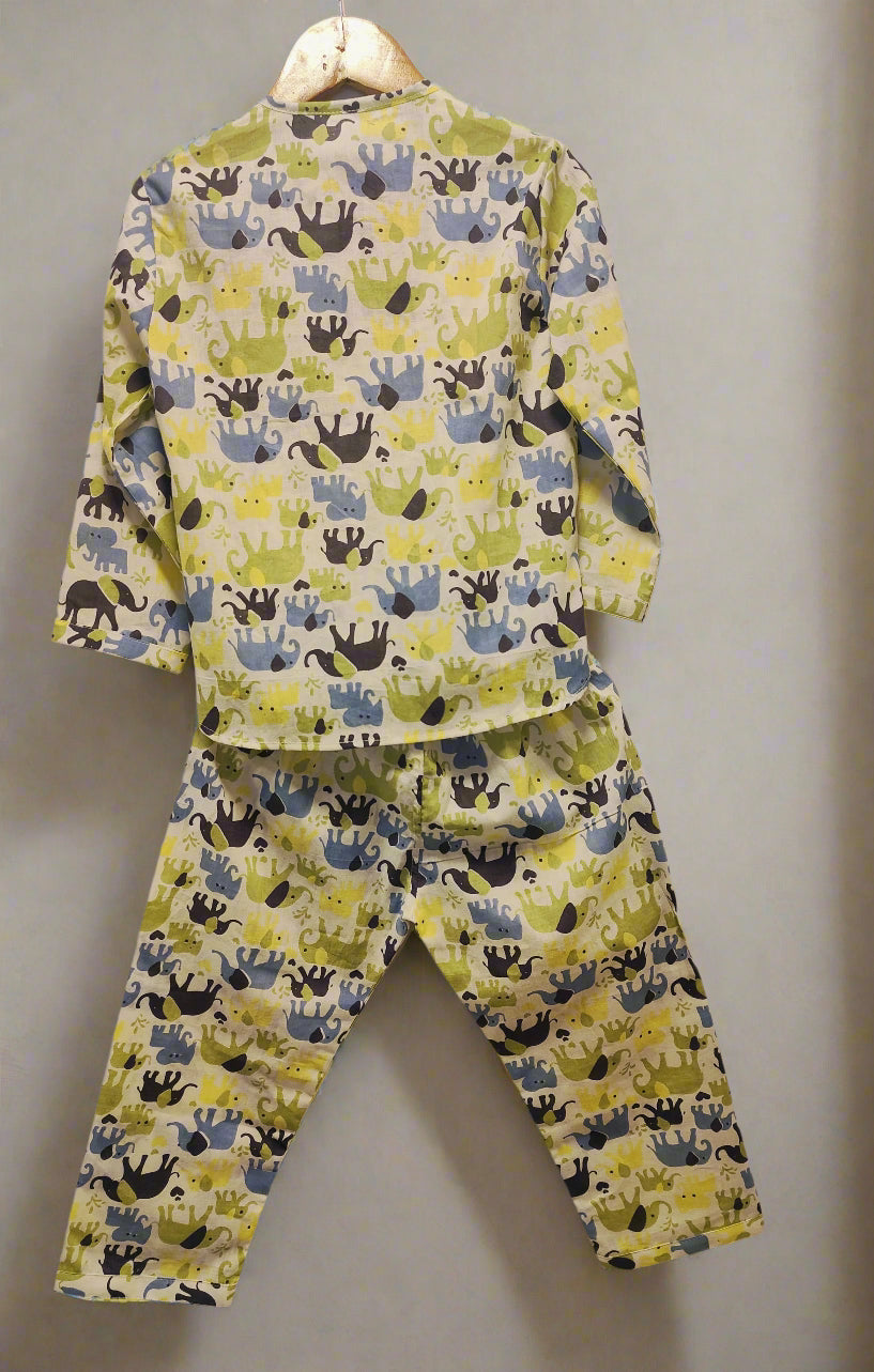 KIDS LOUNGE WEAR ELEPANT PRINT