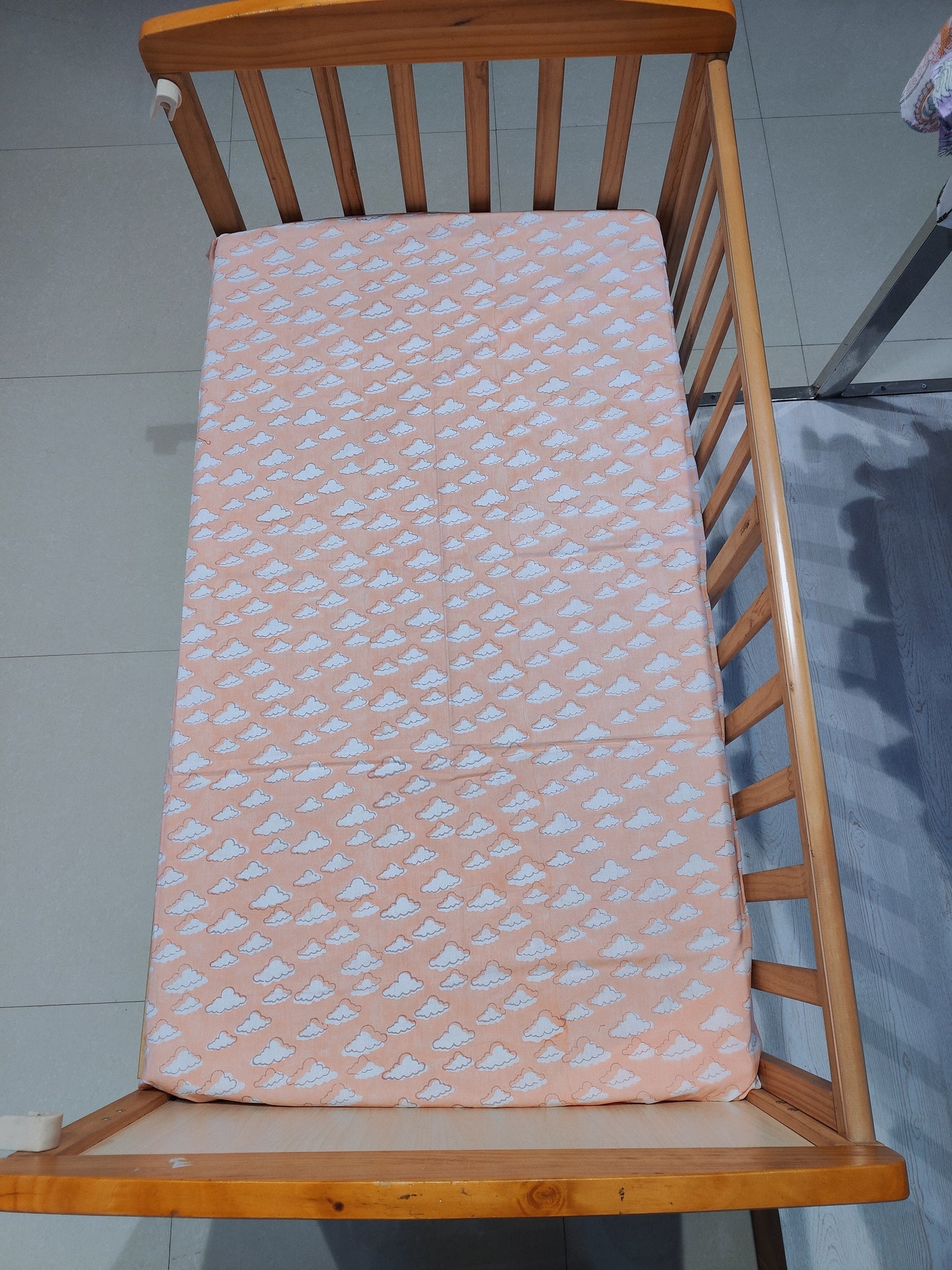Pink Clouds Baby Bedding Set – 5 Pieces