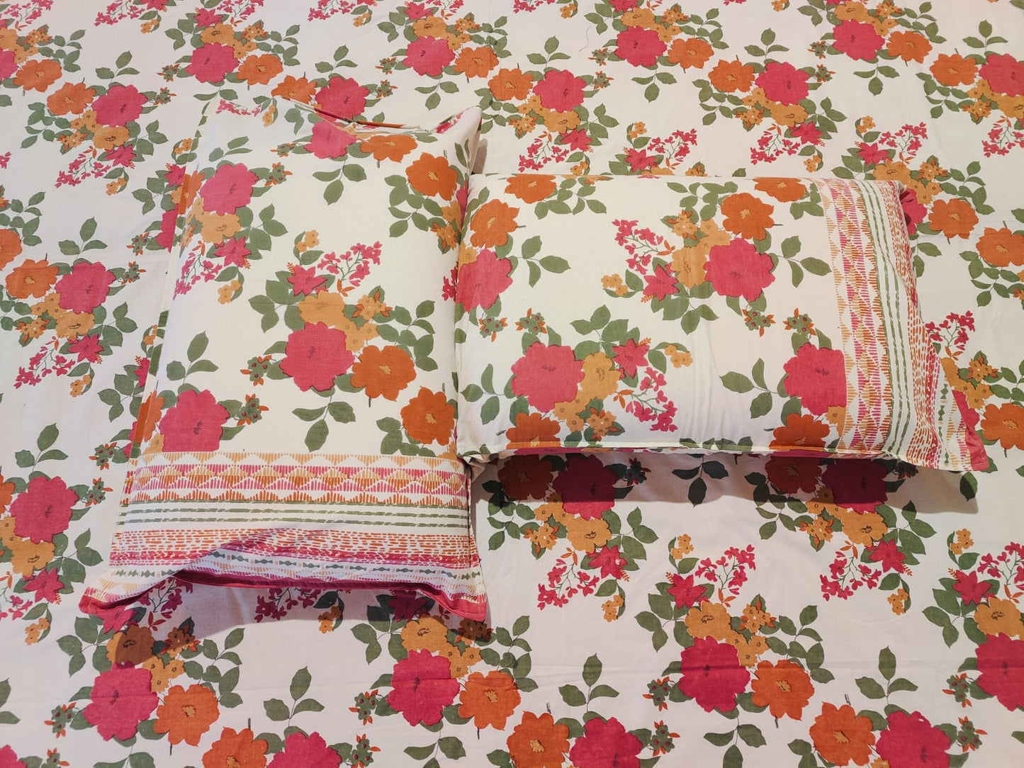 Floral Print Cotton Bedsheet Set