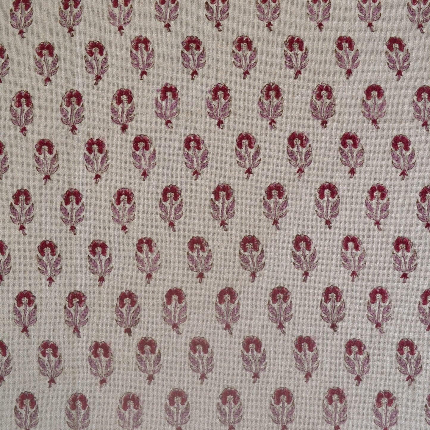 Bahaar Block Printed Cotton Bedcover- Red