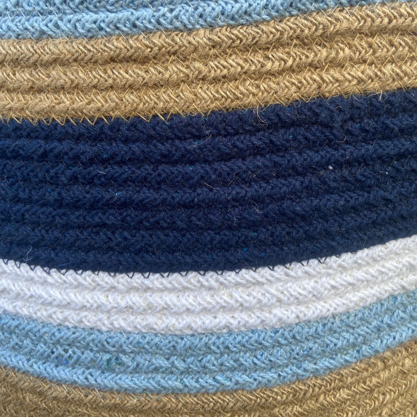 Jute Bag Blue Stripes