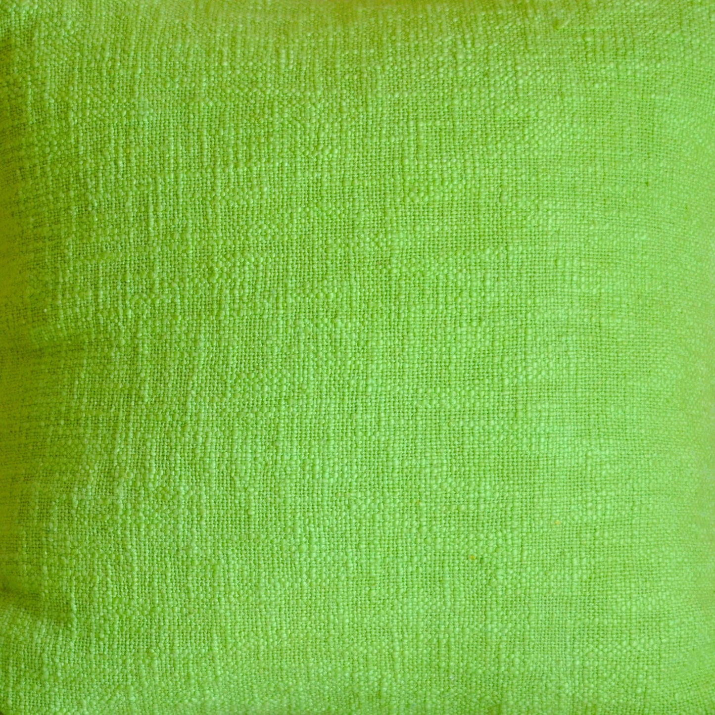 Slub Cotton Solid Green  Cushion Cover