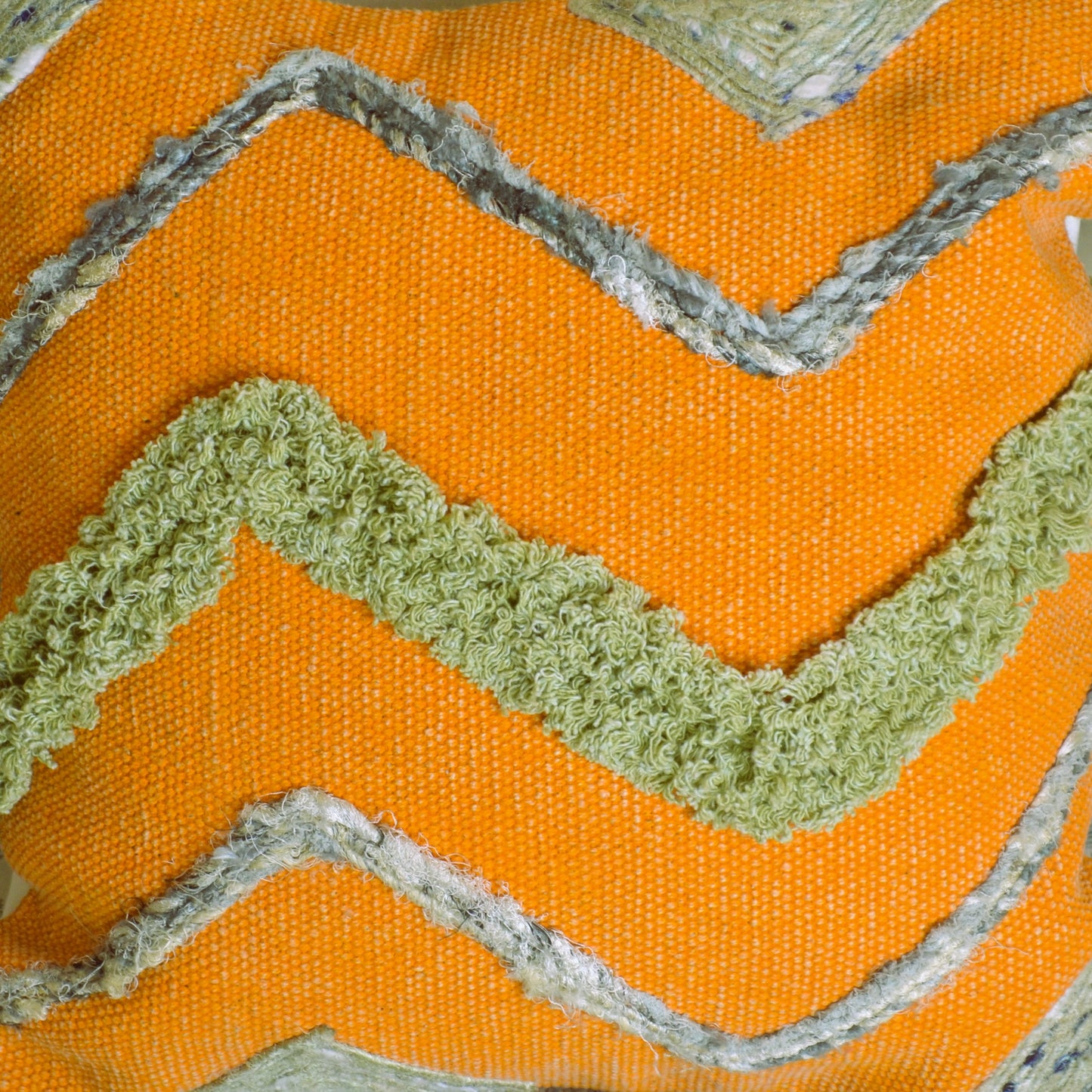 Orange Love Tufted Cushion Cover-Orange