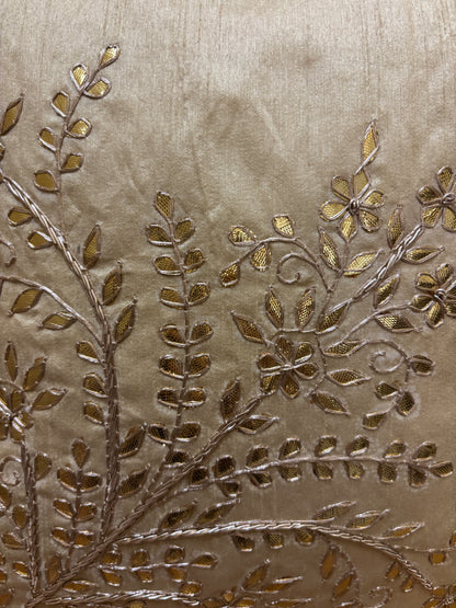 Golden Gota Patti Cushion Cover
