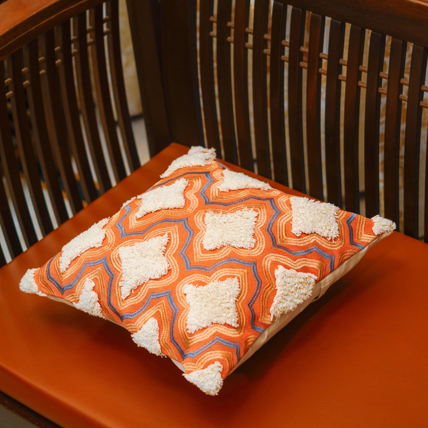 Moroccan Peach Sofa Cushion Cover