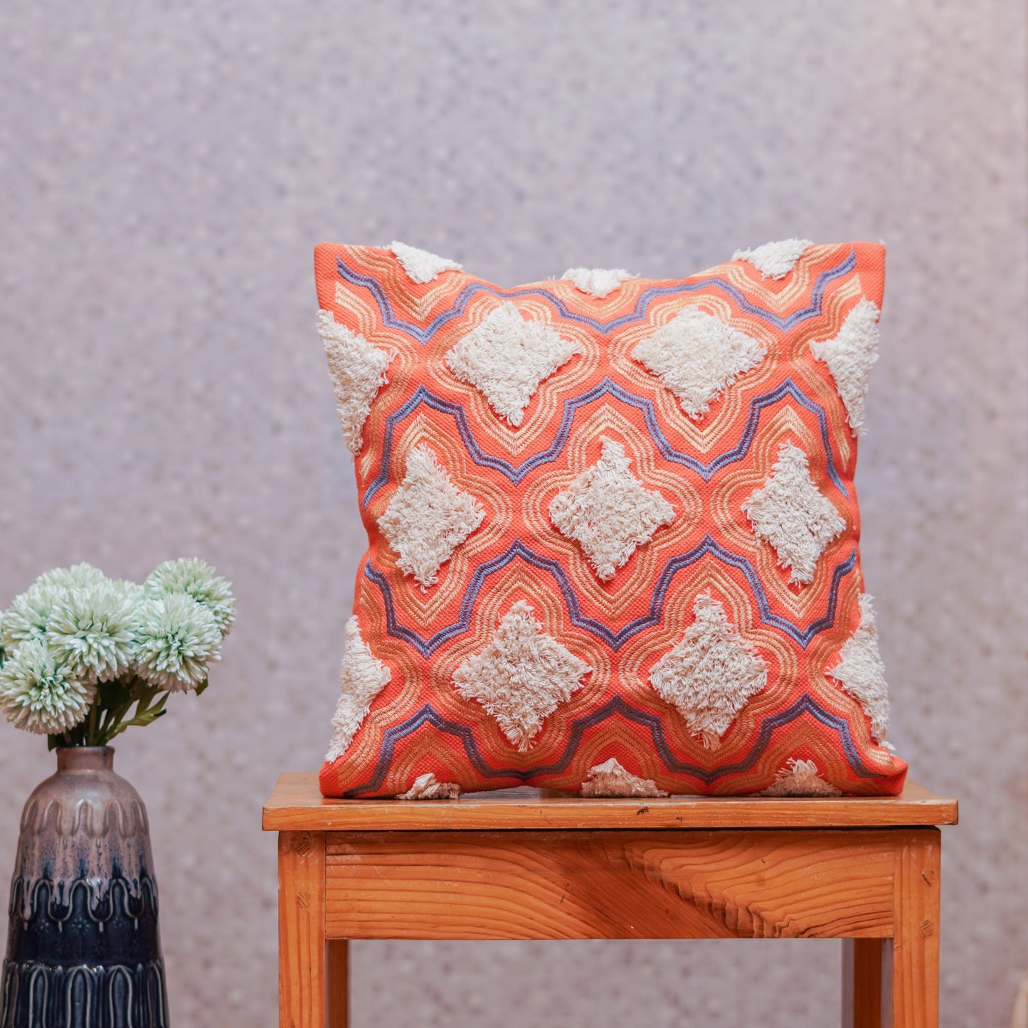 Moroccan Peach Sofa Cushion Cover