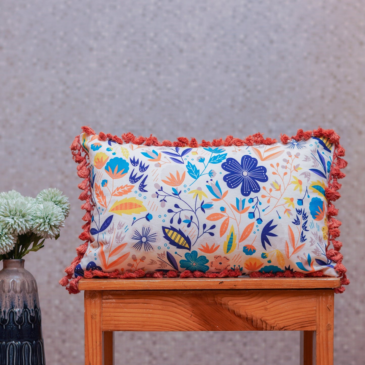 Gulmohar Cushion Cover-Multicolor