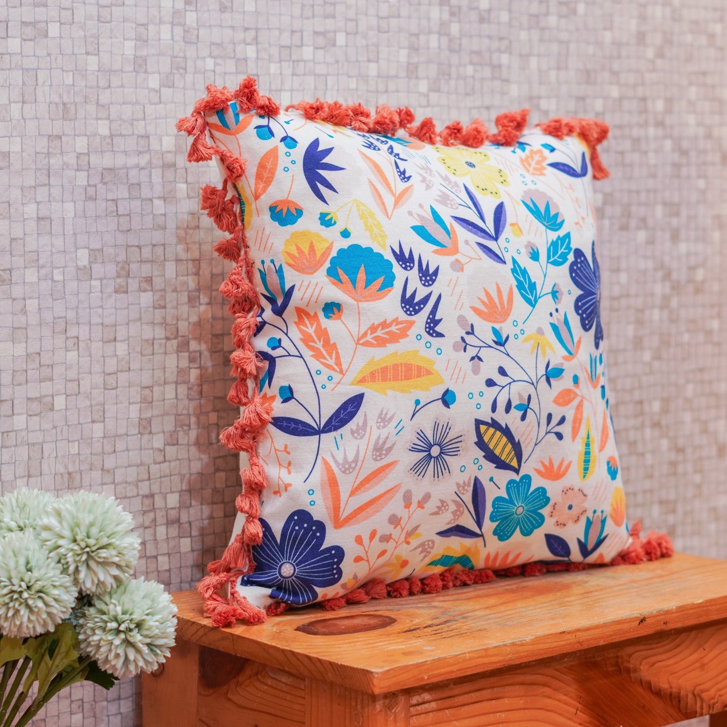 Gulmohar Cushion Cover-Multicolor