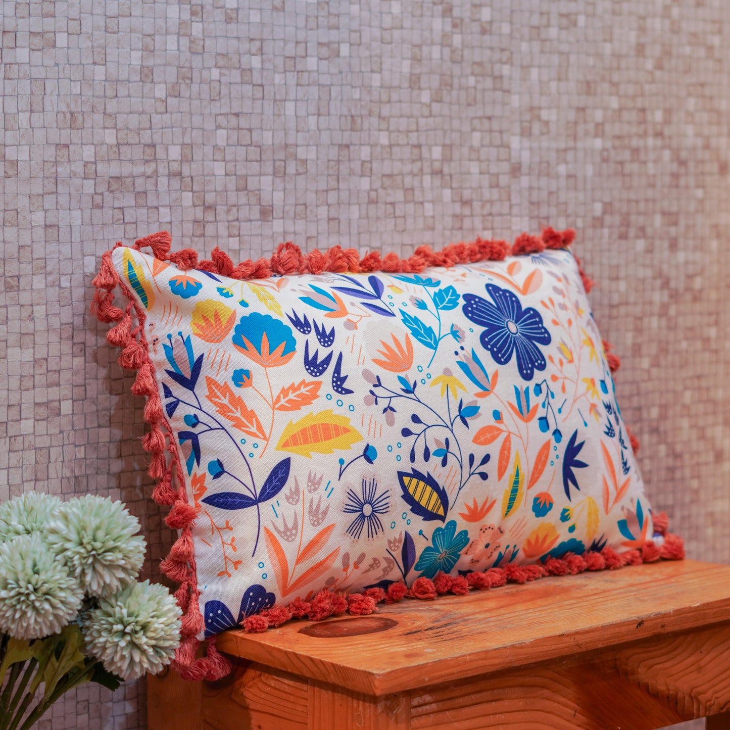 Gulmohar Cushion Cover-Multicolor