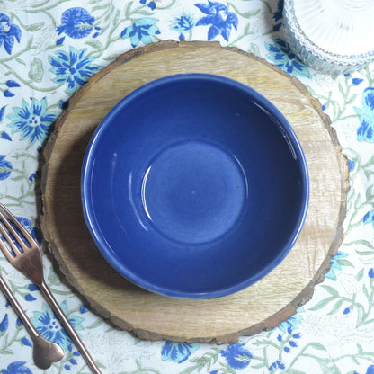 Moroccan Ceramic Serving Bowl- Indigo