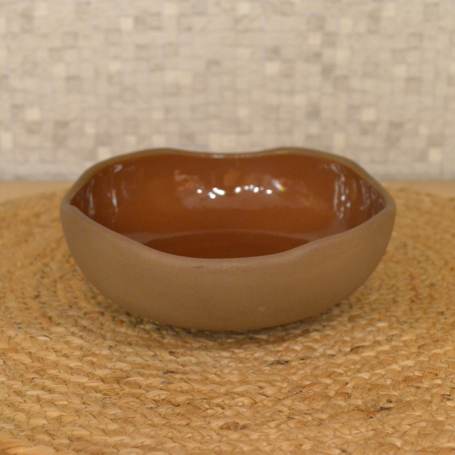 Bhoomi Ceramic Glazed Serving Bowl- Brown