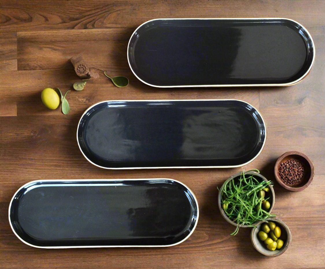 Noir Oval Platter