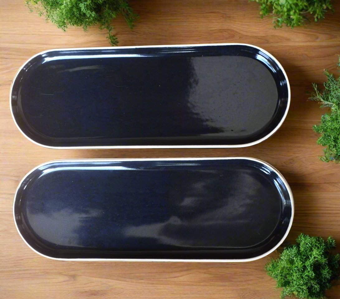 Noir Oval Platter