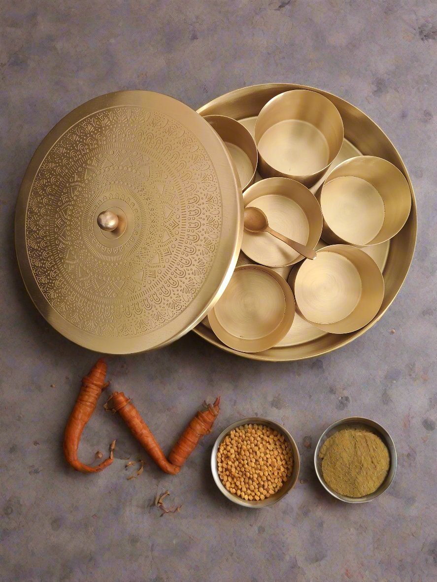 Masala-dan Brass : Masala, Dry fruits planner for every kitchen use | Made in India