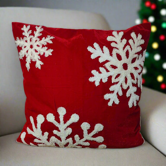 Snow Flakes Cushion Cover