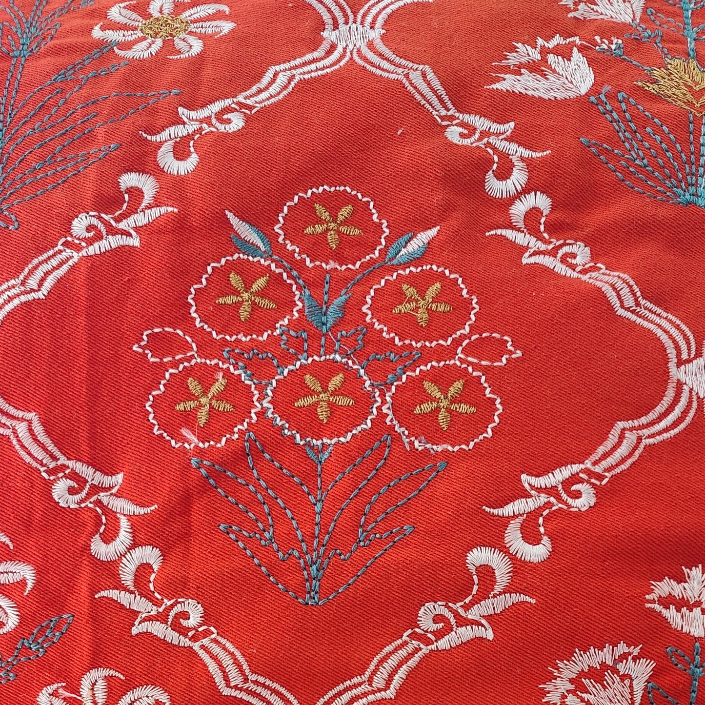 Red Embroidery Cushion Cover