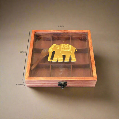 Condinment Wooden Box - Elephent