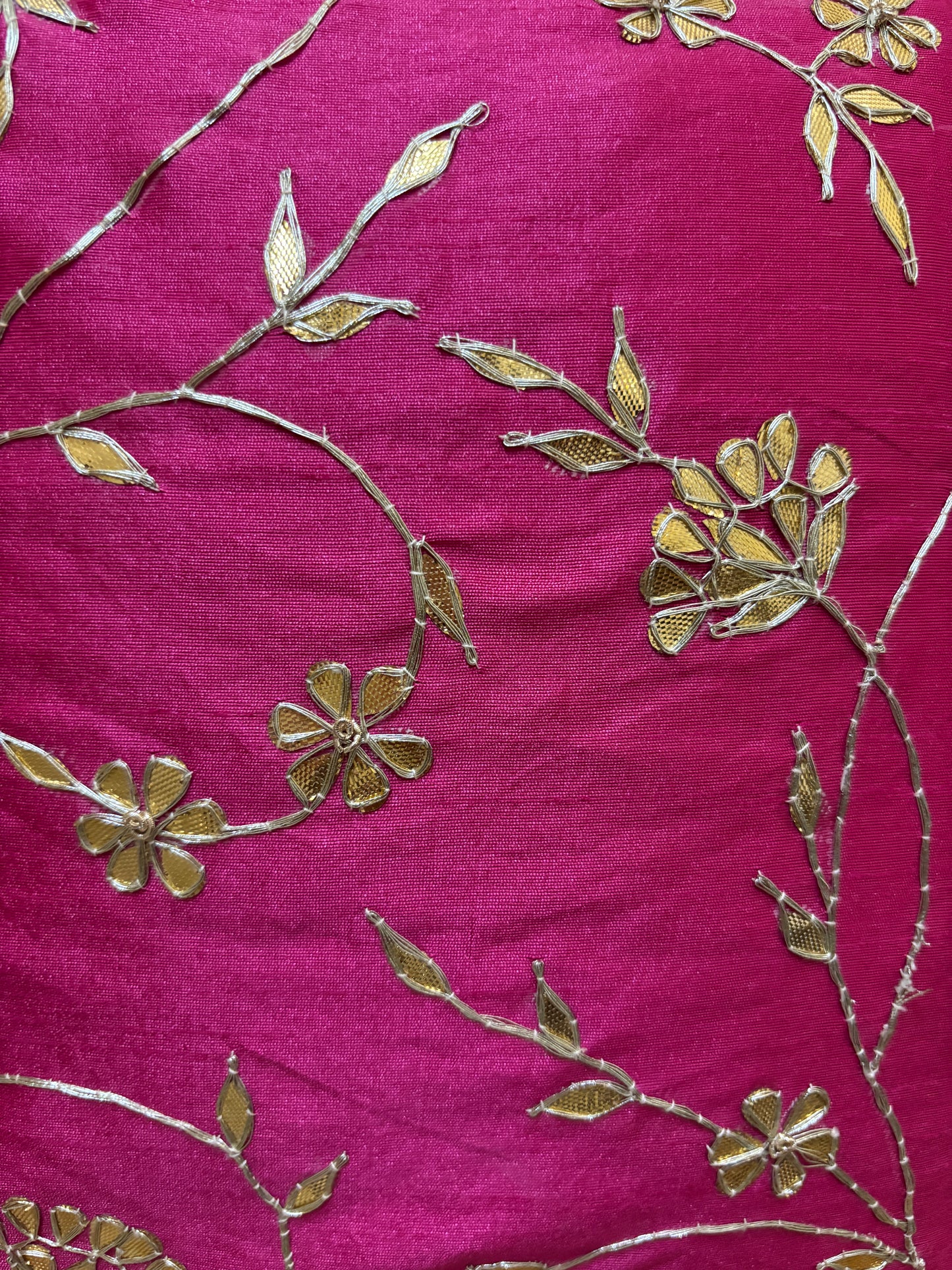 Pink Jaal Gota Patti Cushion Cover