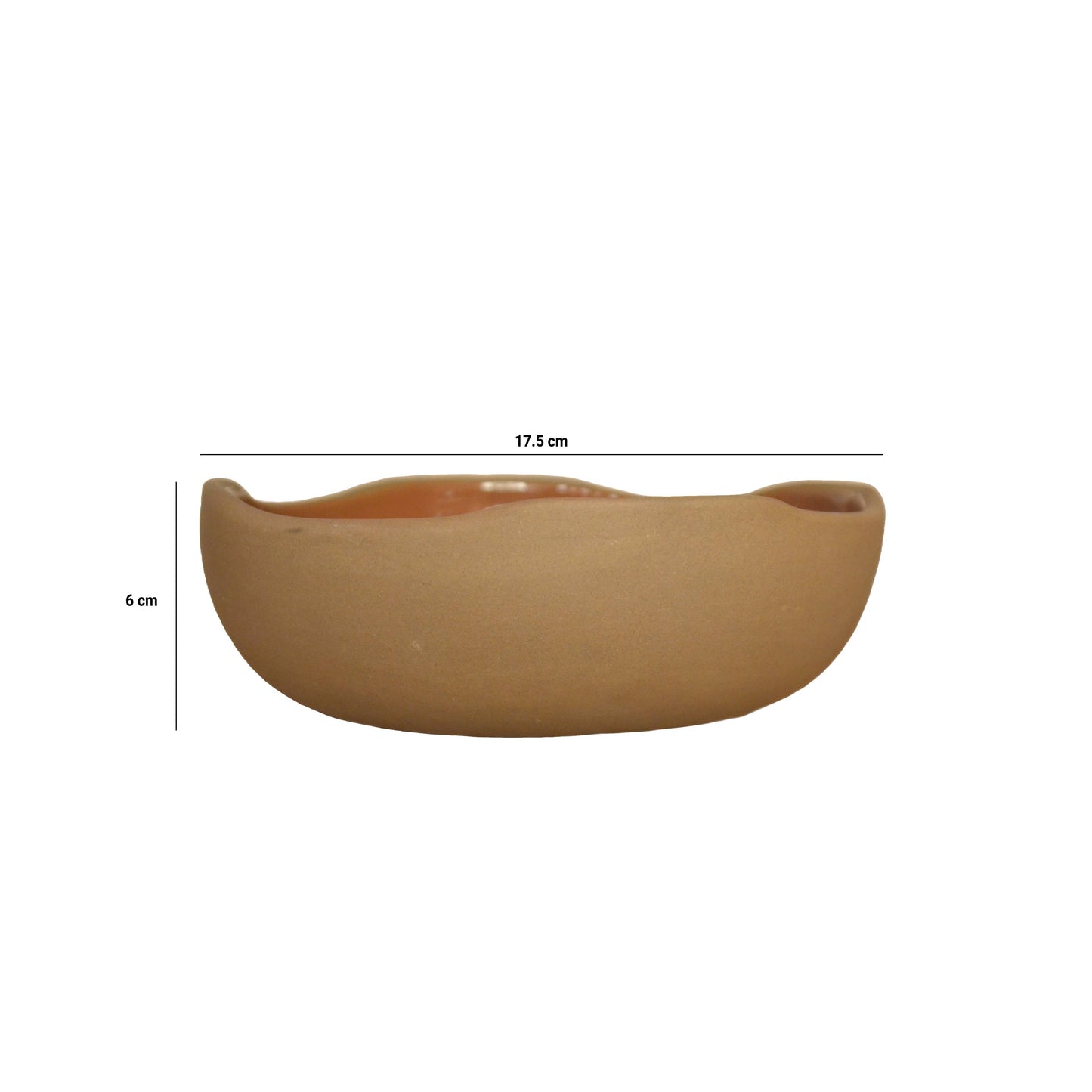 Bhoomi Ceramic Glazed Serving Bowl- Brown