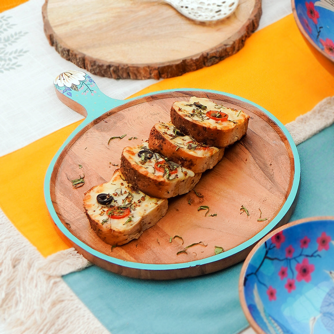 Wooden Pizza Serving Platter- printed