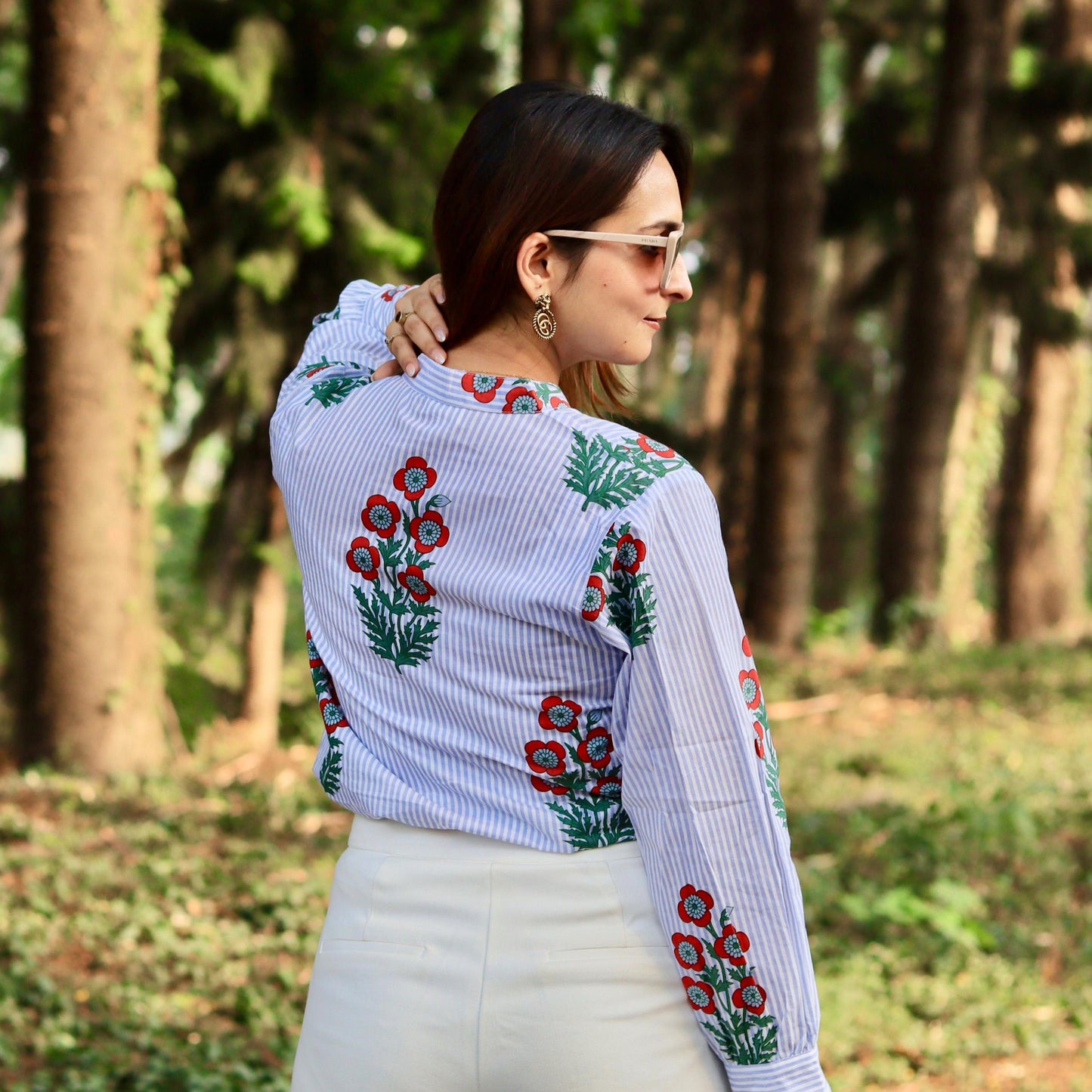 Stripes And Flowers Alia Tunic