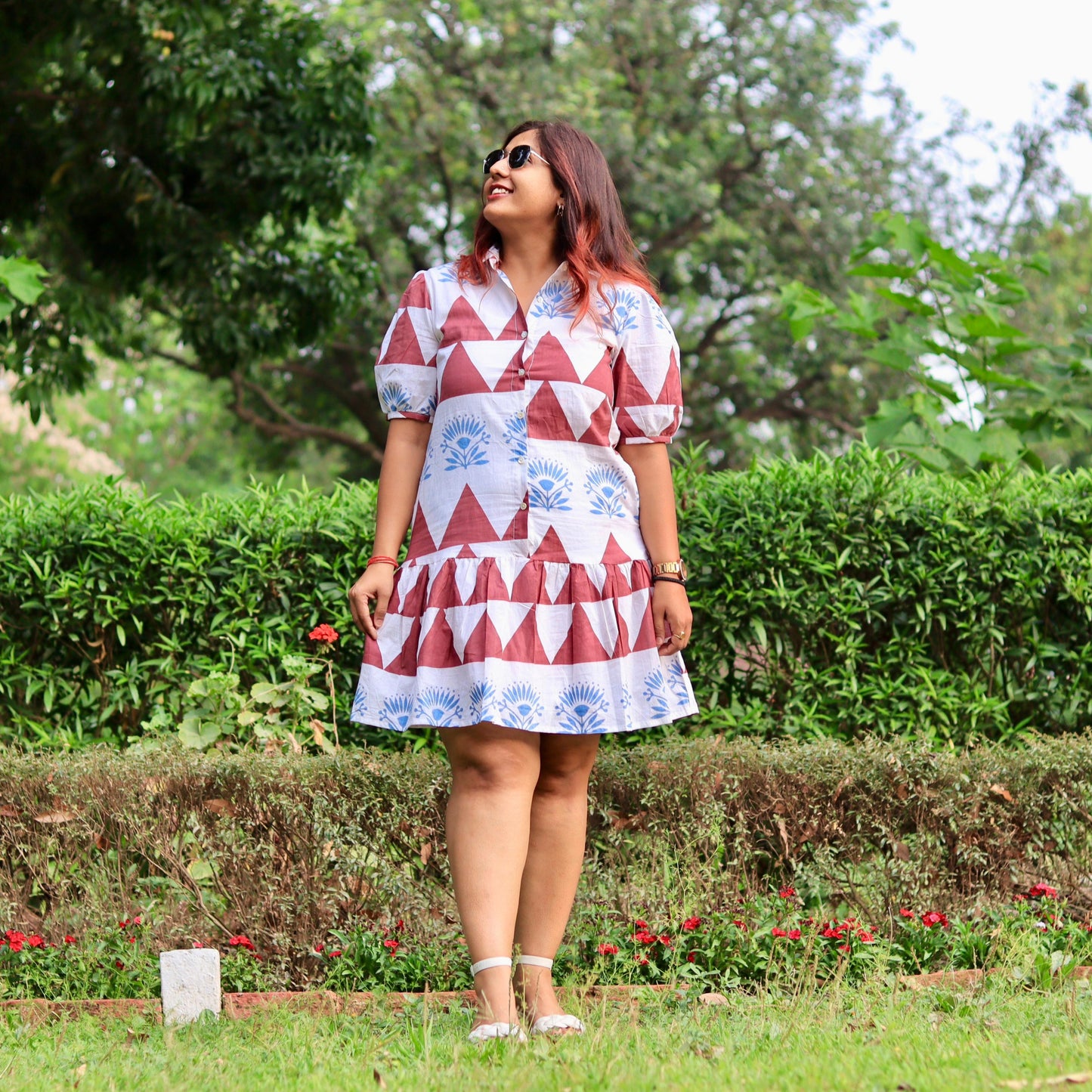 Abstract Shirt Dress