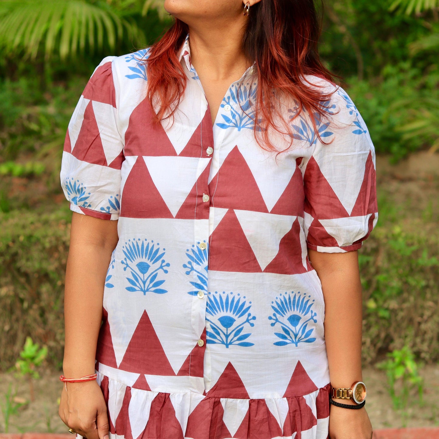 Abstract Shirt Dress