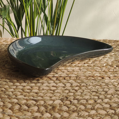 Moon Porcelain Platter (Teal)