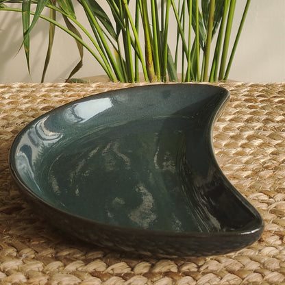 Moon Porcelain Platter (Teal)