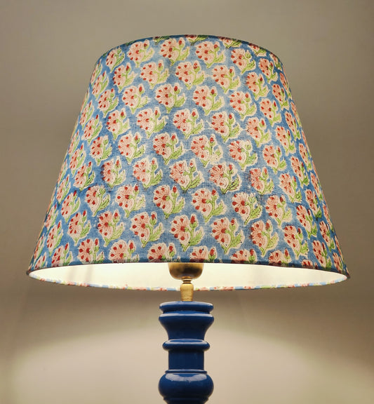 BLOCKPRINTED LAMP SHADE -LOTUS