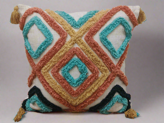 MULTICOLOR TUFTED CUSHION COVER
