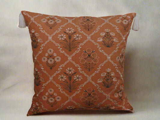 ROYAL ORANGE EMBROIDERY CUSHION COVER