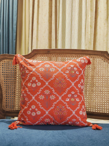 Red Embroidery Cushion Cover
